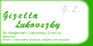 gizella lukovszky business card